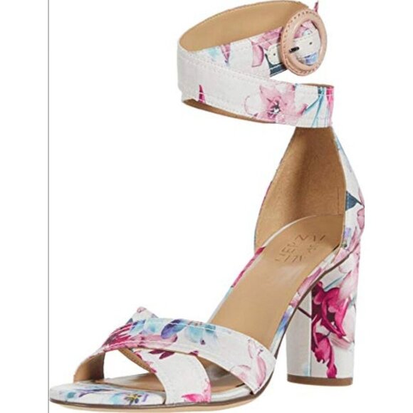 Naturalizer Rinna High Heeled Floral Ankle Wrap with Buckle Women's Shoe Size 9M - Picture 10 of 10